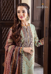 Asim Jofa Rania Pre-Winter '23 Ajrw-15 Designers Stitched Premium Winter Cotton 3 Pcs