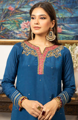 Joy Pret By Zaaviay Stitched Mavi (Kurti Only)