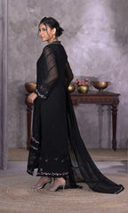 Shamooz Stitched 3 Piece Formals Suit-I-CH-0016-Rich Black