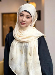 Hijab Ul Hareem Gold Foil Floral Hijabs