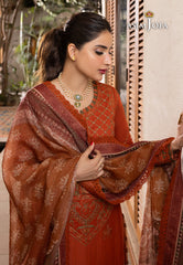Asim Jofa Rania Pre-Winter '23 Ajrw-36 Designers Stitched Embroidered Slub 3 Pcs