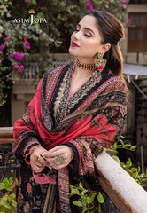 Asim Jofa Rania Pre-Winter '23 Ajrw-23 Designers Stitched Embroidered Premium Winter Cotton 3 Pcs