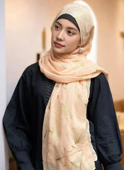 Hijab Ul Hareem Gold Foil Floral Hijabs