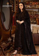 Asim Jofa Kashmiri Taanka - Embroidered Shawl collection Ajkt-04 Embroidered Cotton Karandi 3 Pcs