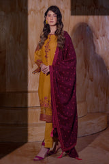 Aayra Stitched Winter Collection'2025-Ay1141 - Saffron grace 3pc