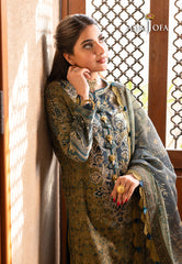 Asim Jofa Rania Pre-Winter '23 Ajrw-14 Designers Stitched Embroidered Slub 3 Pcs