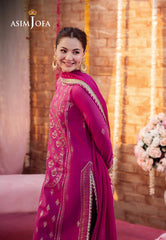 Asim Jofa Jag Mag Ajmj-21 Embroidered Lawn Silk  3 Pcs