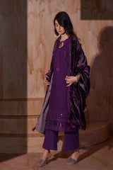 Aayra Stitched Winter Collection'2025-AY1142 - Mystic Plum 3Pc