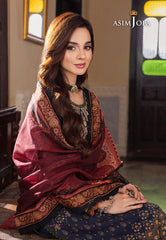 Asim Jofa Rania Pre-Winter '23 Ajrw-25 Designers Stitched Embroidered Premium Winter Cotton 3 Pcs