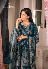Asim Jofa Aira Summer Prints Ajar-25 Embroidered Lawn 3 Pcs