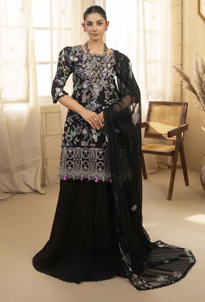 Senora By Humdum Stitched 3 Piece Emb Printed Lawn Collection'2025-D-02