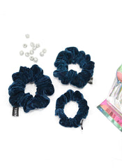 Hijab Ul Hareem Velvet Scrunchies - 01 Pack of 03