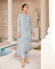 Mirabella By Gulaal Unstitched 3 Piece Eid Suit-Wisteria Embroidered Net 4-piece Suit MG-01