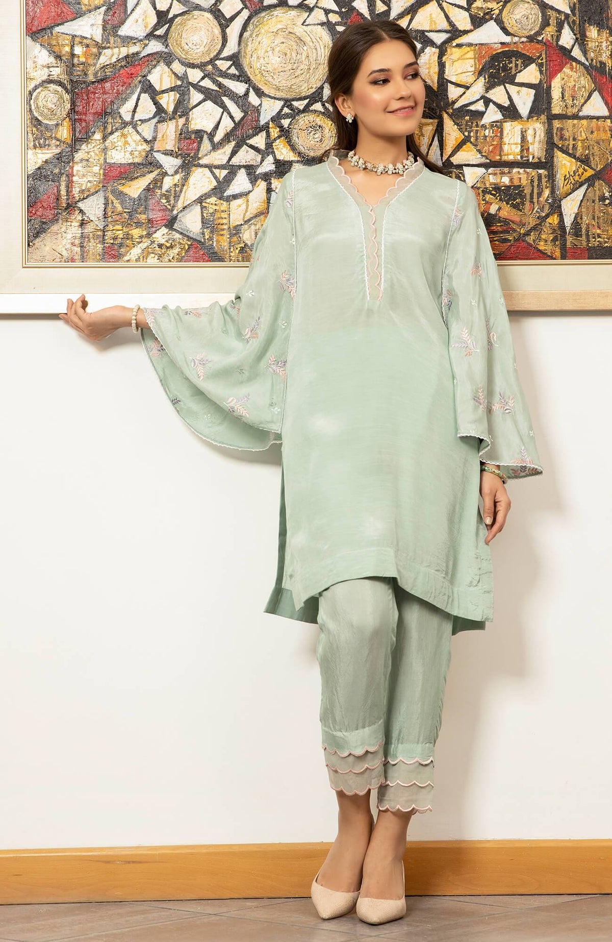 Joy Pret By Zaaviay Stitched Snowdrop (Two Piece)
