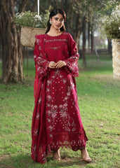 Tales Of Petals By Sardinia Unstitched 3 Piece Luxury Summer Suit-FLORAL FUCHSIA