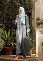 Hijabi.Pk Mistline Luxe Abaya - Skyline
