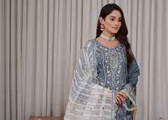 Dressline Un Stitched 3 Pcs Premium ChikankariEmb Viscose Zari Collection