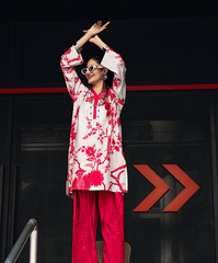 Sugar N Spice By Kaanthaa Stitched 2 Piece Summer Suit-Cherry Blossom 2 Piece - Stitched