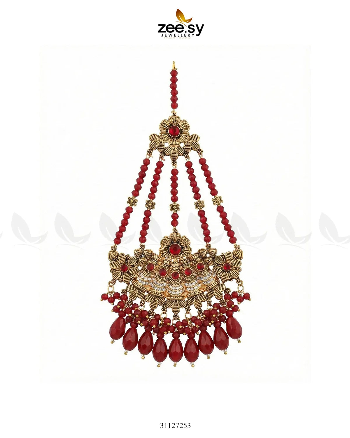 Antique Bloom Pearl Cascade Jhumar - Zeesy Jewellery