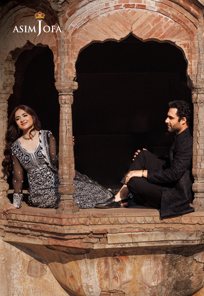 Asim Jofa Chikankari Eid '24 Ajce-02 Embroidered Chiffon 3 Pcs