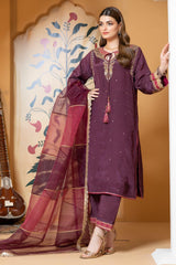 Zaaviay Eid Ul Adha Stitched Ranjhana (Three Piece)