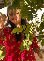Khanak Stitched Kids-Shocking Pink Gharara-KG 017
