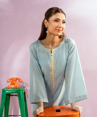 Monsoon By Kaanthaa Stitched 2 Piece Summer Suit-Cloud Whisper