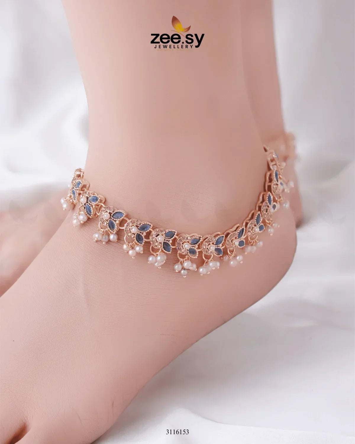Nemesia Anklets Blue - Zeesy Jewellery