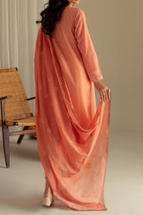 Cross Stitch Unstitched 3 Piece Chikankari Lawn Collection'2023-202-Coral Fantasy