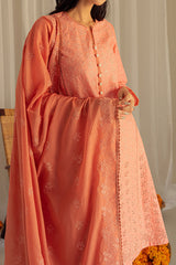 Cross Stitch Unstitched 3 Piece Chikankari Lawn Collection'2023-202-Coral Fantasy