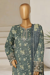 Malika By Sada Bahar Stitched 3 Piece Emb Festive Vol-04 Collection'2025-D-202-Green