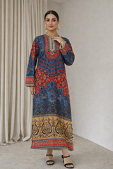 Serena by Madiha Gohar Unstitched Summer Suit-Mystic Medallion - Kaftan
