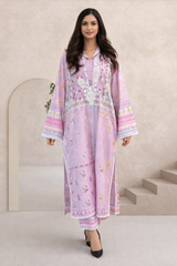 Silk Affair by Madiha Gohar Stitched Summer Suit-Lilac Grace