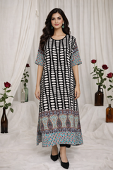 Madiha Gohar Stitched Kaftan Suit-NOIRAH