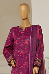 Malika By Sada Bahar Stitched 3 Piece Emb Festive Vol-04 Suit-D-203-Purple