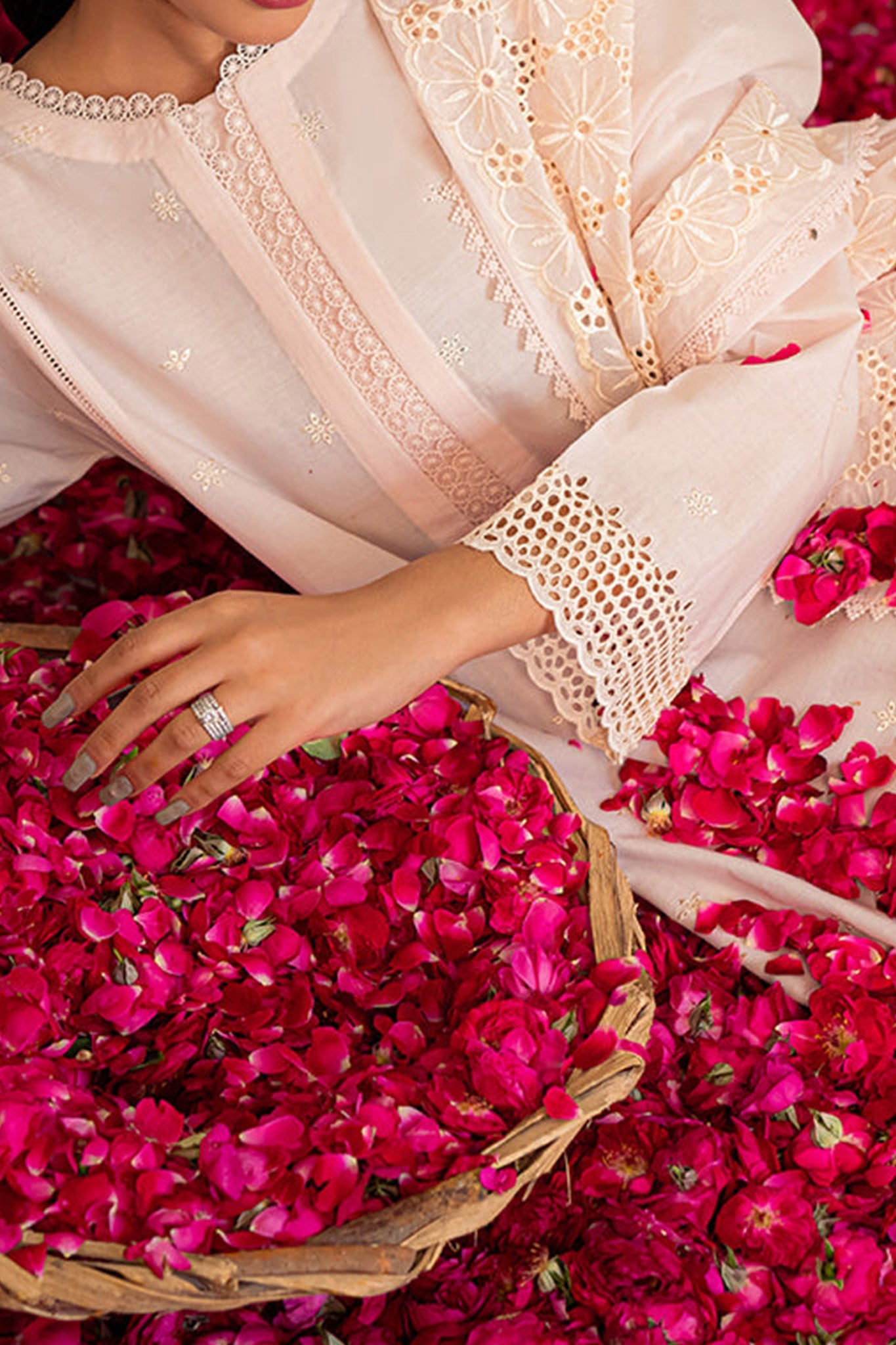 Cross Stitch Unstitched 3 Piece Chikankari Lawn Collection'2023-204-Ethereal Pink