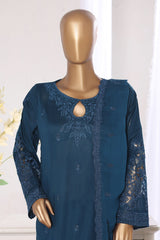 Khombi Stitched 3 Piece Casual Pret Cotton Suit-Fusion-205T.Blue