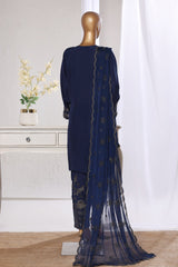 Khombi Stitched 3 Piece Luxury Formals Suit-Symphony-206 N.Blue