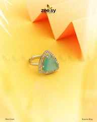 Kunzite Ring Mint Green - Zeesy Jewellery