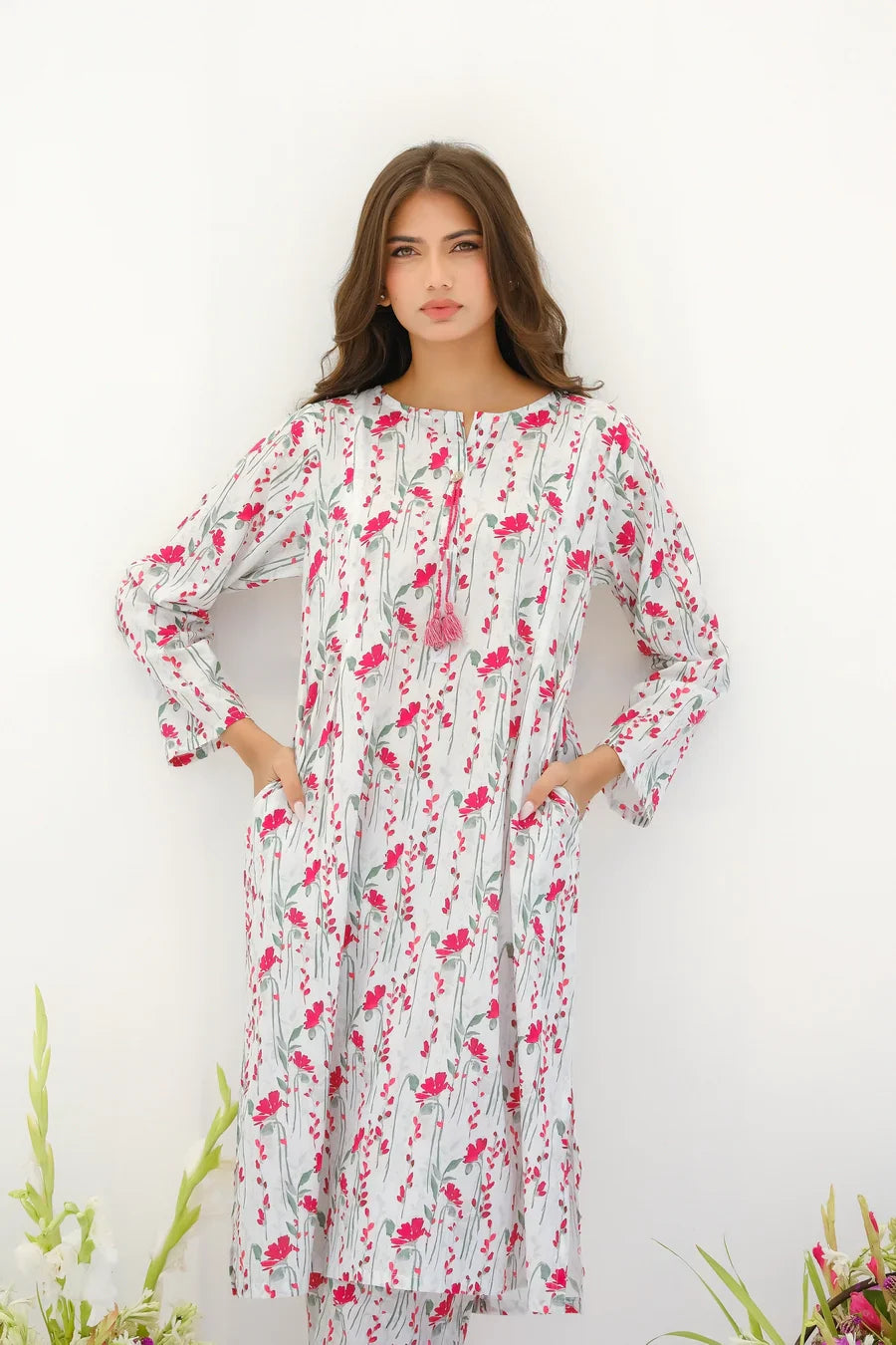 Dhaga Stitched 2 Piece Lawn Collection'2025-Matching separate 0020