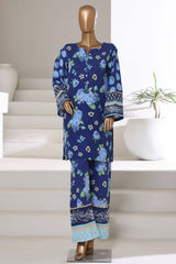 Sada Bahar Stitched Co Ords Printed Khaddar Suit-PR-20-Royal Blue