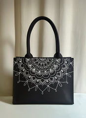 Fineur Mini Canvas Tote Mandala Loop - Black
