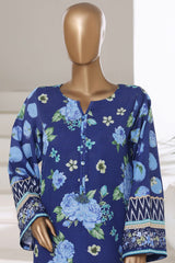 Sada Bahar Stitched Co Ords Printed Khaddar Suit-PR-20-Royal Blue
