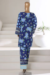 Sada Bahar Stitched Co Ords Printed Khaddar Suit-PR-20-Royal Blue