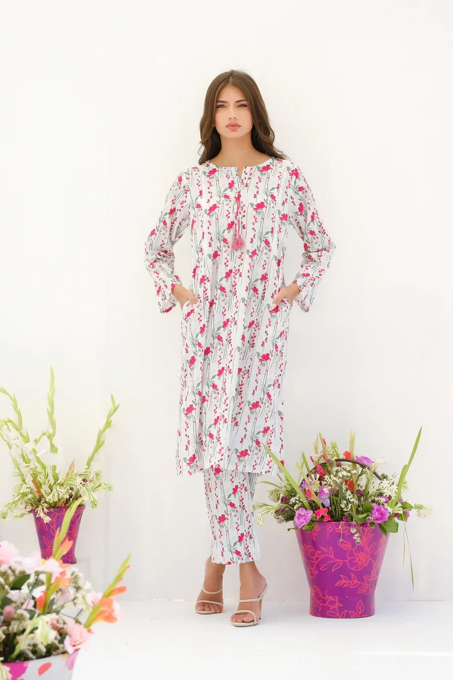 Dhaga Stitched 2 Piece Lawn Collection'2025-Matching separate 0020