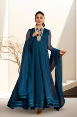 Kalidaar Frocks By Asma & Sidra Stitched Formals Suit-MONA (Plain Chiffon Frock)