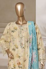 Signature By Sada Bahar Stitched 3 Piece Festive Emb Lawn Vol-02 Suit-ED-211-LEMON