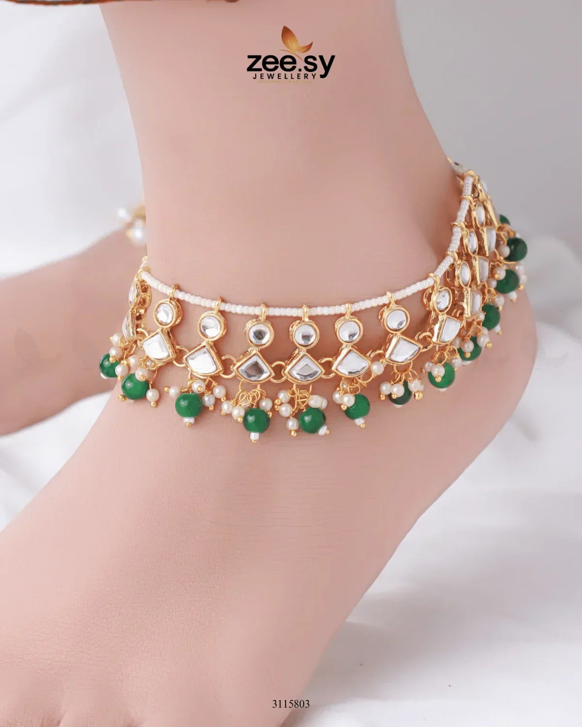 Benitoite Anklets Green - Zeesy Jewellery