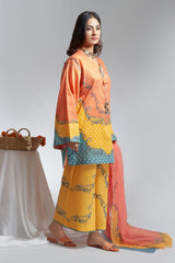 The Affordables By Mariam Malik Unstitched 3 Piece Digital Printed Lawn Collection'2025-Amber