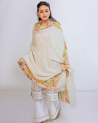 Ayla Studio Embroidered Pashmina Shawl-Luana
